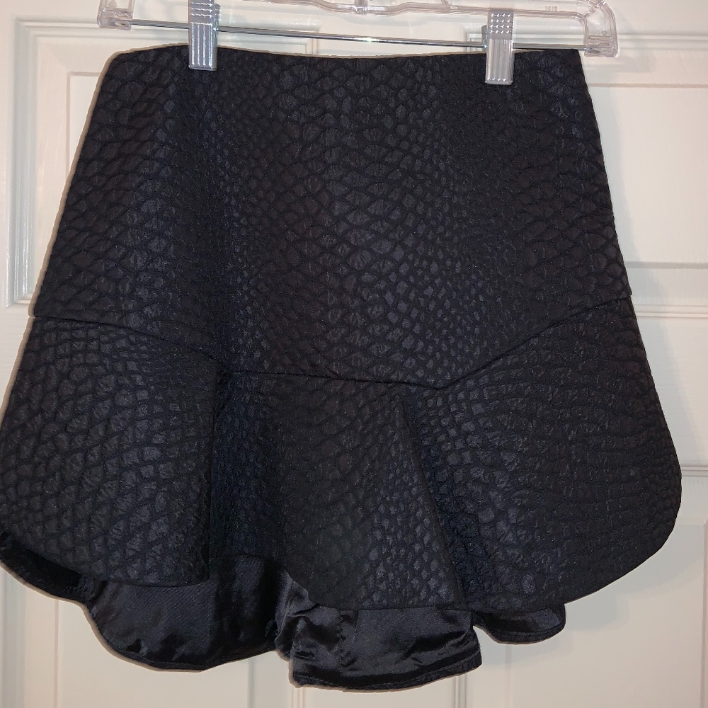 Black Snakeskin Skirt